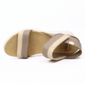 Charlotte Beige/Taupe Women's Sandals Platforms On Foot    