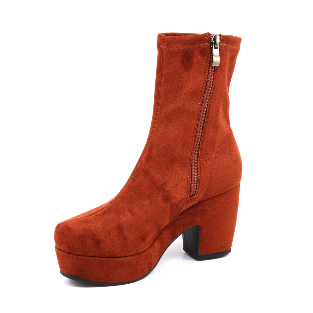 Women's suede platform boot TACE TOBACCO by ANTELOPE.