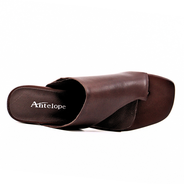 Afton Coffee Women's Sandals Heels Antelope    