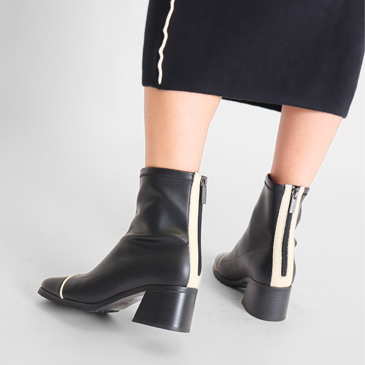 Briana Black Women's Boots Heels Valdini