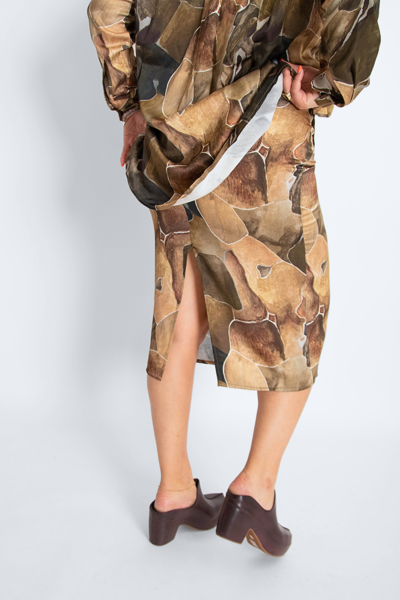 Pencil Skirt Print Women's Bottoms Skirt Cossac