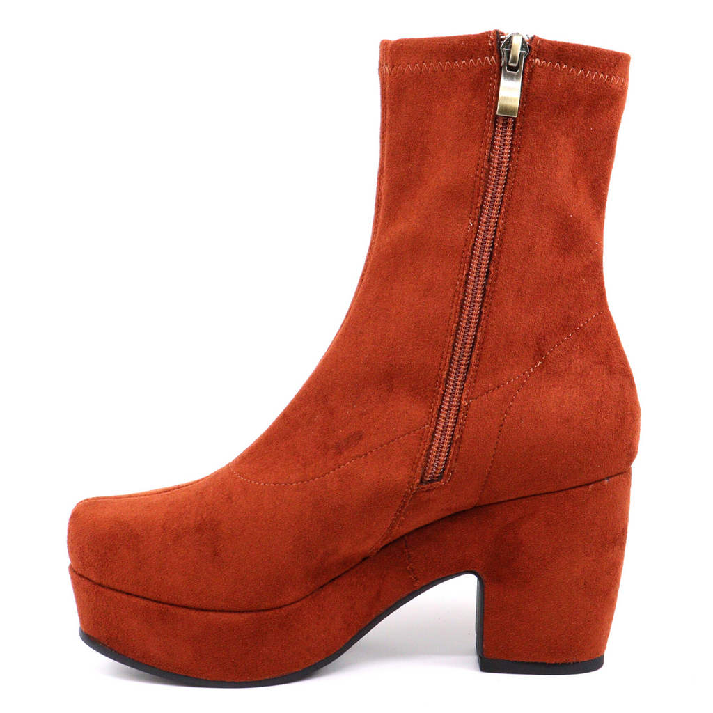 Women's suede platform boot TACE TOBACCO by ANTELOPE.