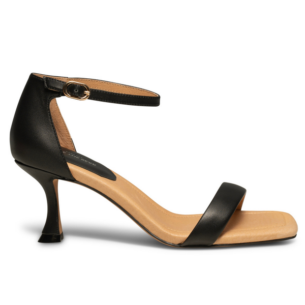 Women's dress heeled sandal Leah Ankle Strap Black by SHOE THE BEAR