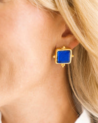 Madeline Blue French Glass Studs Gifts + Accessories Jewelry Susan Shaw