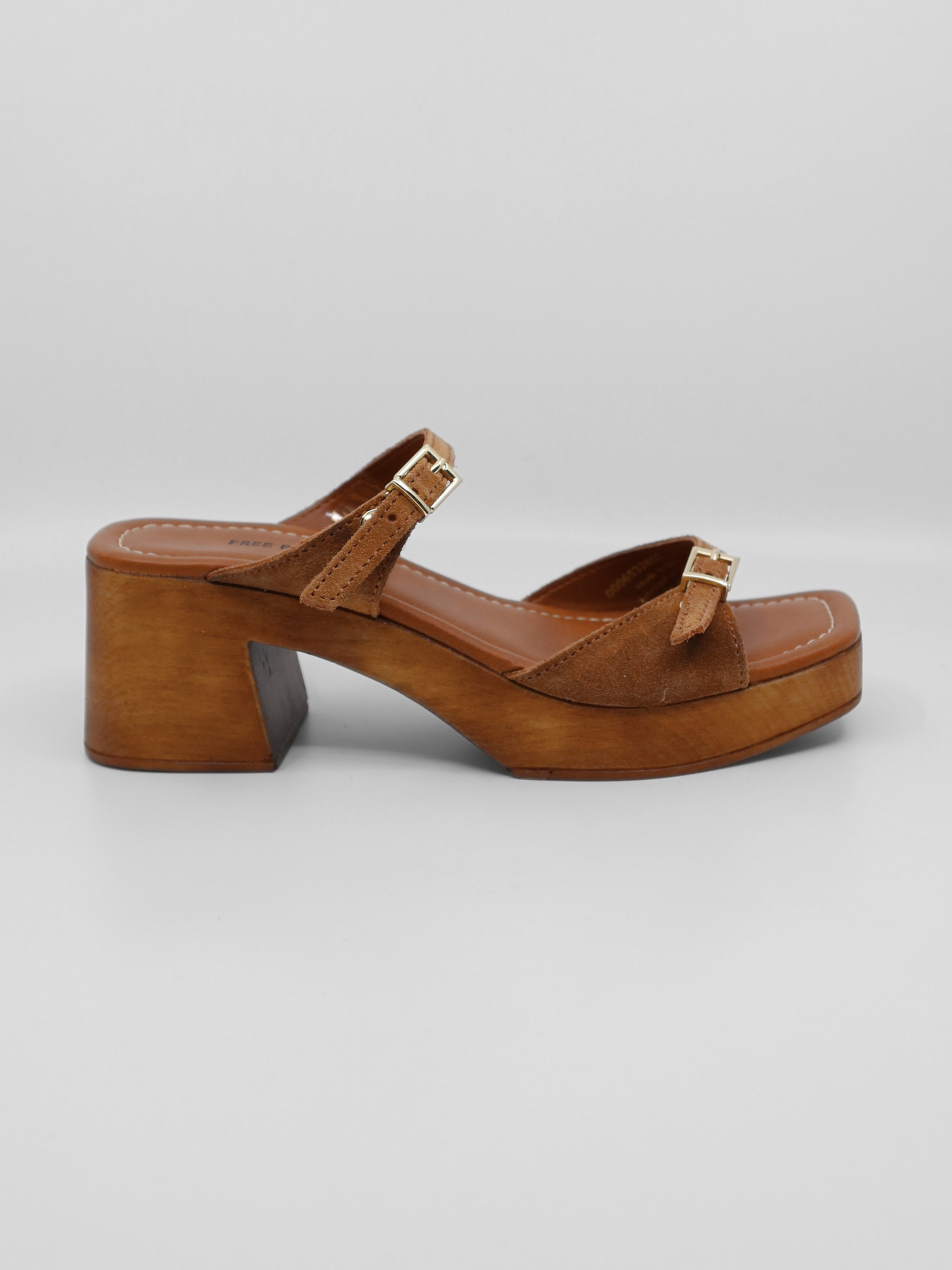 Beck Buckle Clog Cognac Suede Women's Sandals Free People