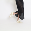 Boston Metallic Gold Women's Sneakers Platforms Back 70
