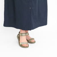 Line Dark Olive Women's Sandals Woden