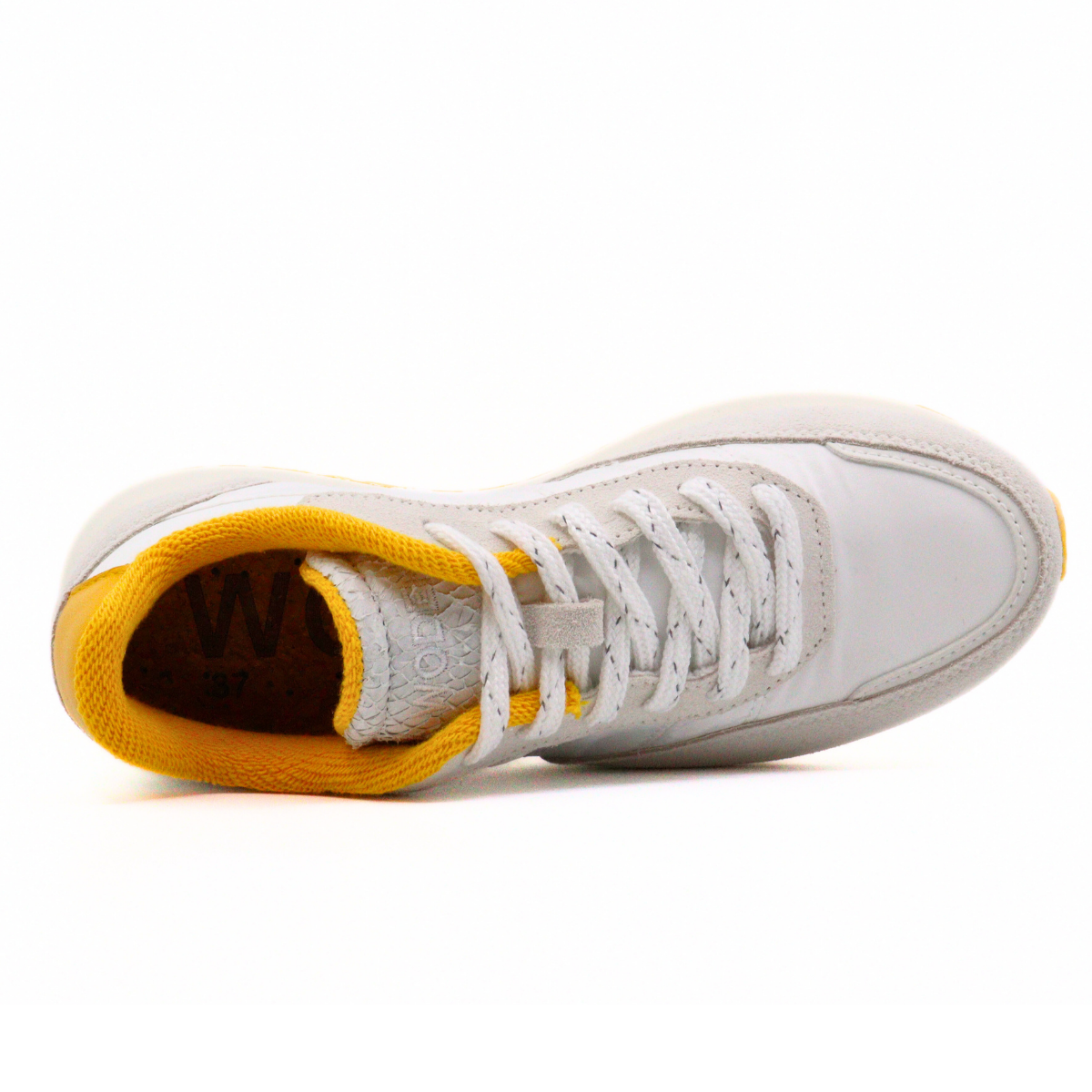 Nellie Vintage Blanc/Gold Women's Sneakers Woden    