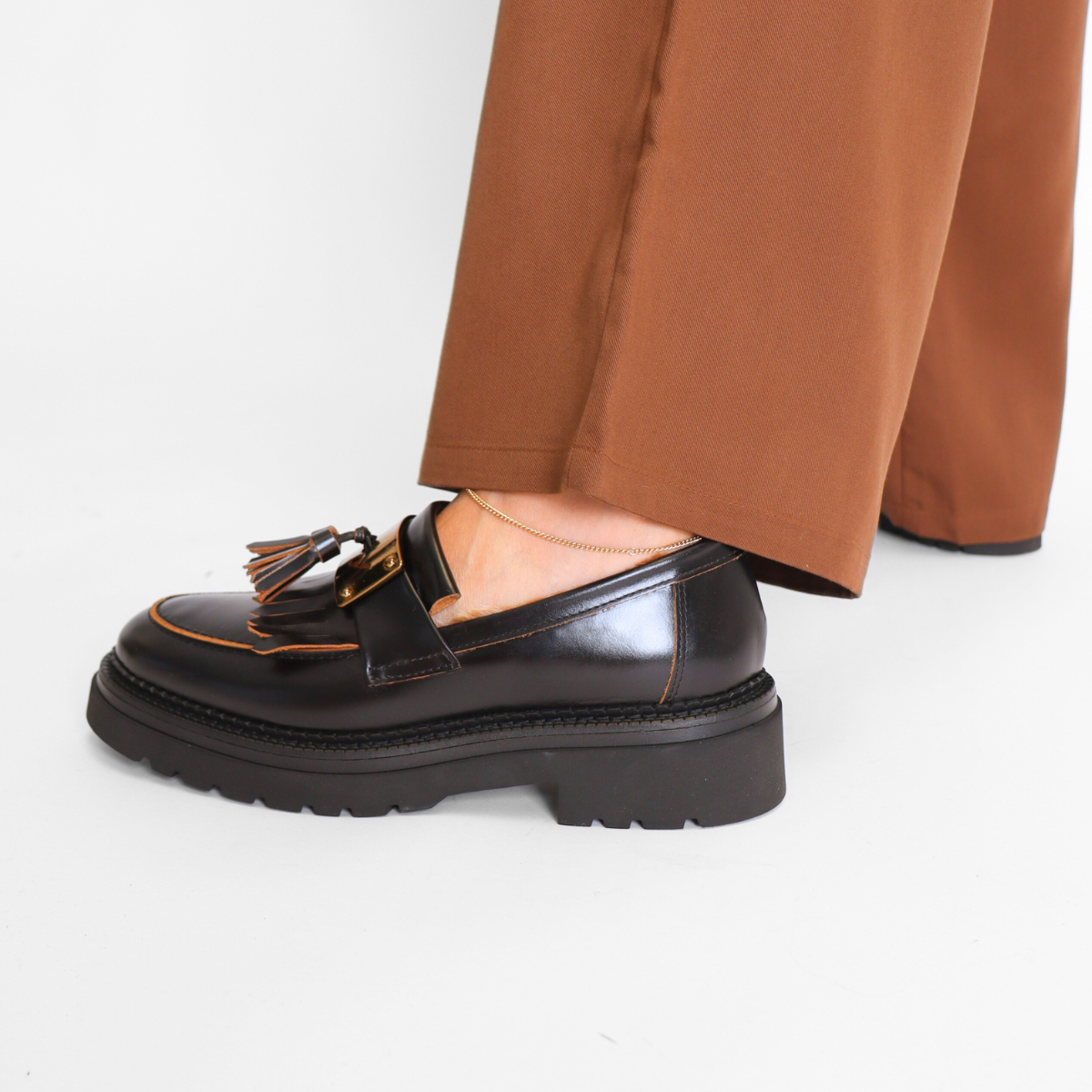 Siena-M Portobello Negro Women's Shoes Loafers Homers