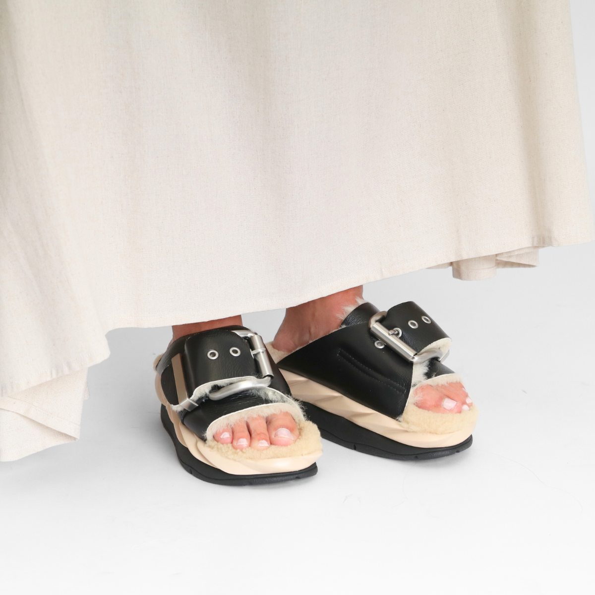 Mellow Laze Oreo Women's Sandals Platforms 4CCCCEES