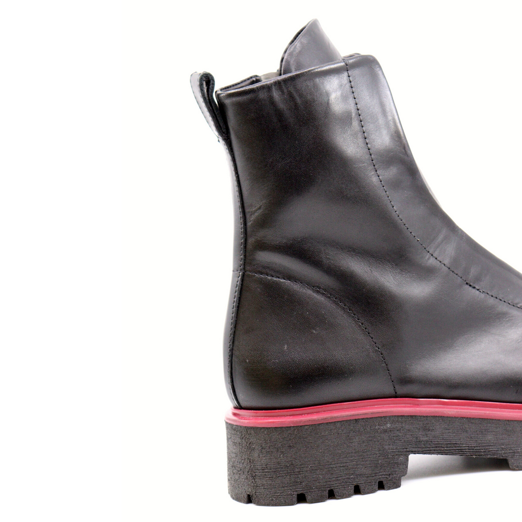 Women's black leather italian luxury KUNI NO LACE BELLA NERO fashion boot by Patrizia Bonfanti