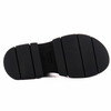 Women's leather platform sandal Duyba Tubular Ivory Black by HOMERS