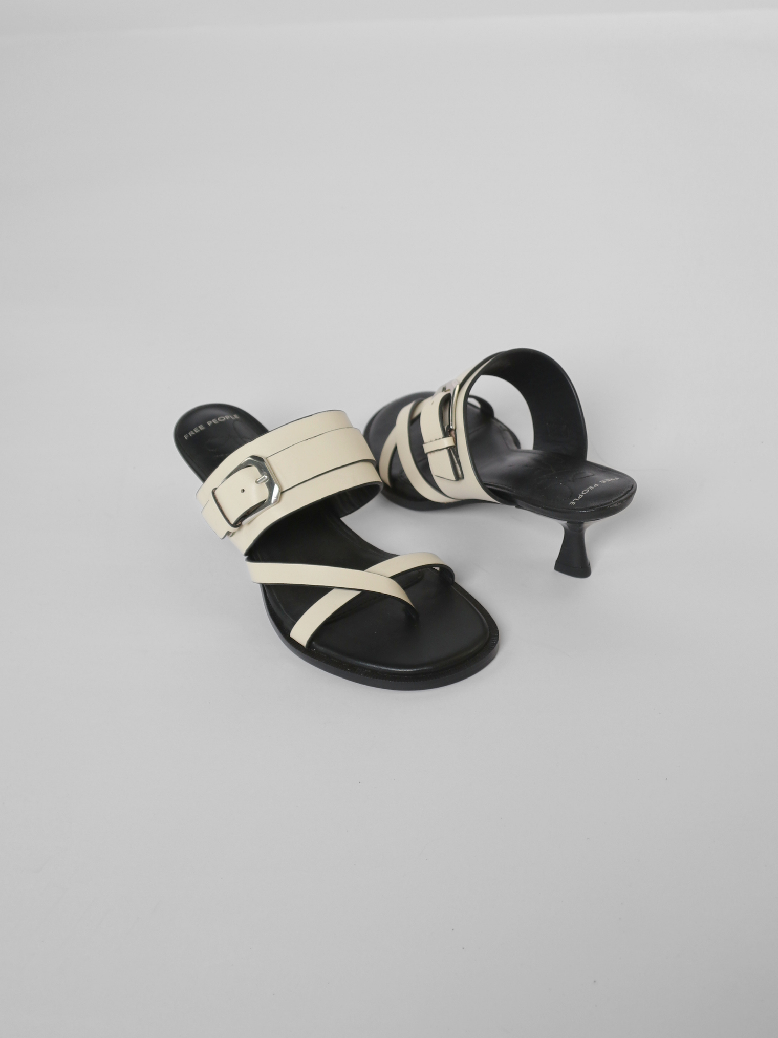 Belted Heel Sandal Bone Leather Women's Sandals Heels Free People