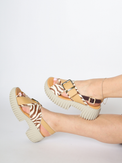 Plia Juno Zebra Mix Women's Sandals Platforms 4CCCCEES