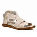 Cross & Band Softy Sandal Ivory Women's Sandals All Black    