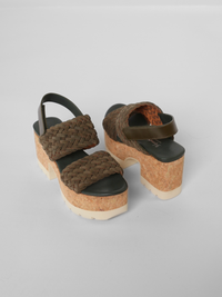 Venice Trenza Suede Muschio Women's Sandals Platforms Homers