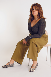 Wrap Top Black Women's Tops Cossac
