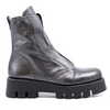 Women's chunky sole leather metallic Italian boot KUNI SILK ANTRACITE by Patrizia Bonfanti