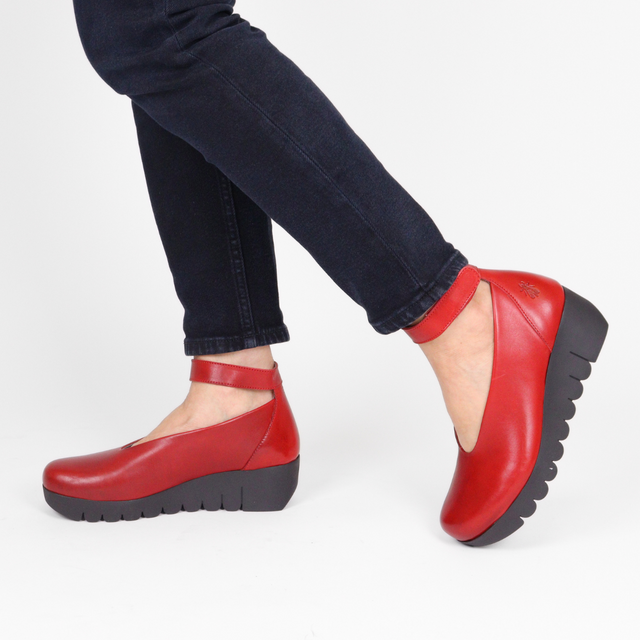 Vily Red Women's Shoes Platforms Fly London    