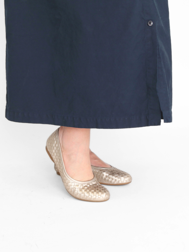 Satin Metallic Puder Flat Women's Shoes Flats Gabor