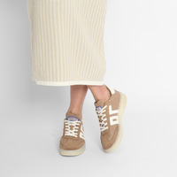Denver Sacco Beige Women's Sneakers Platforms Back 70