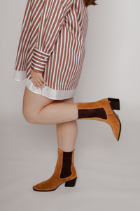 Jane Cognac Women's Boots Heels Antelope