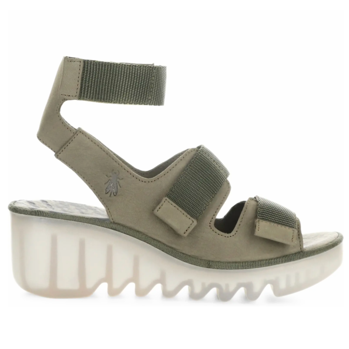 Bech Khaki Women's Sandals Platforms Fly London    