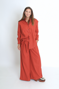 Wide Trouser Rust Women's Bottoms Cossac