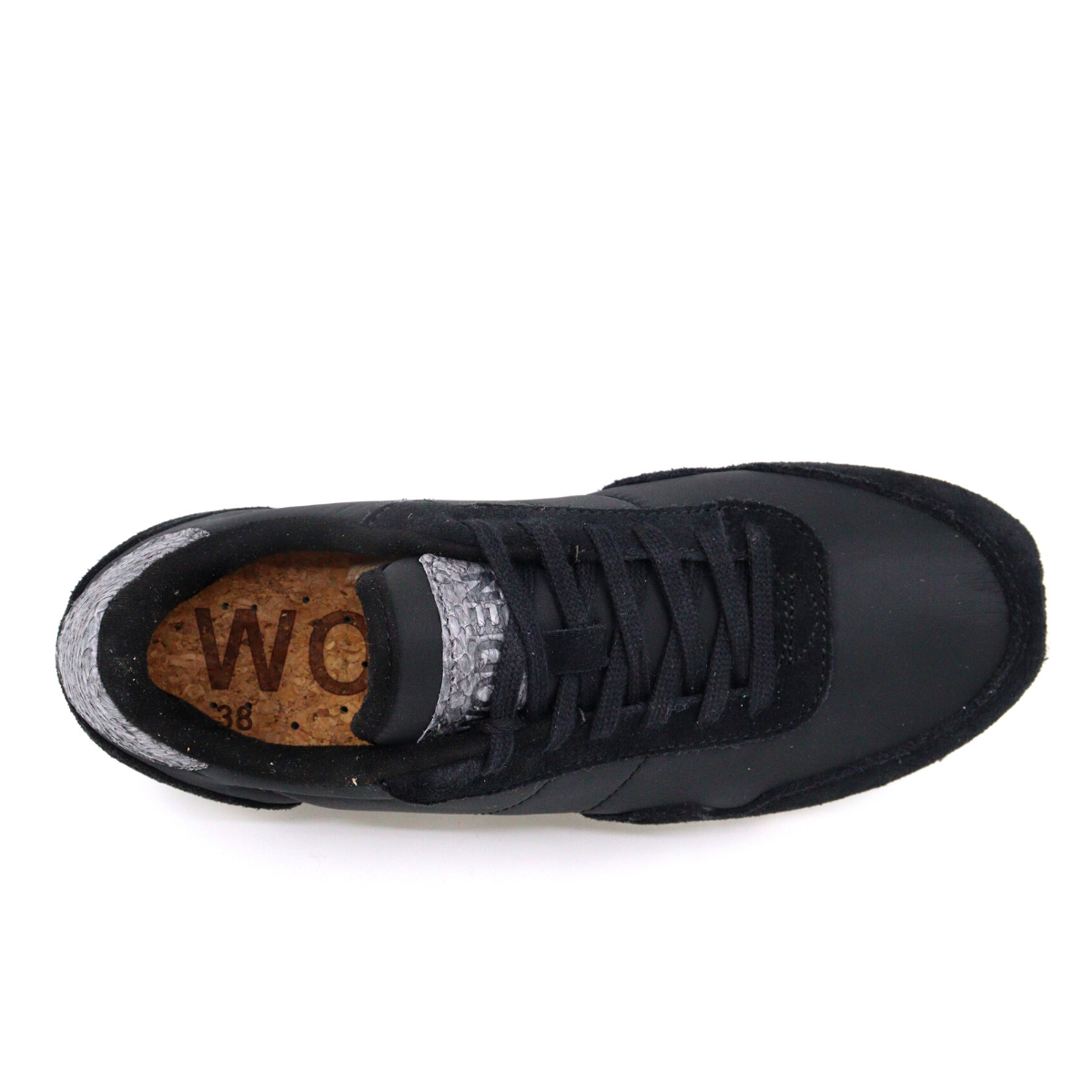 NORA III LEATHER BLACK Women's Sneakers Woden    