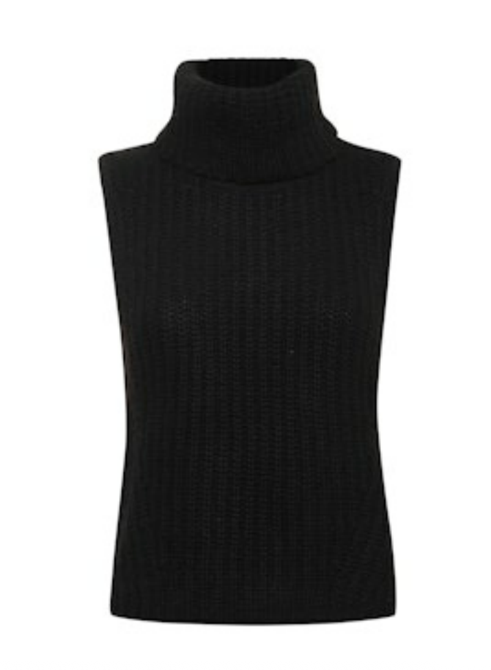Polly Cashmere Vest Black Women's Tops One Grey Day