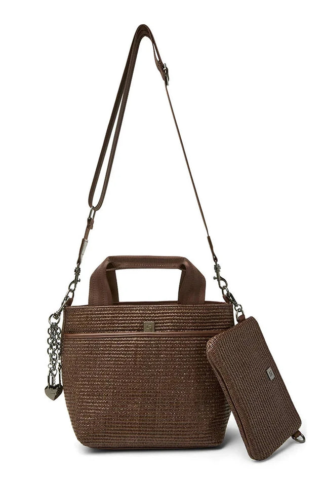 Escape Espresso Raffia Gifts + Accessories Bags Think Royln