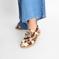 Alvina Pony Brown Combo Women's Shoes Loafers Pavement