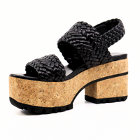 Venice Espiga 14 Black Women's Sandals Platforms Homers    