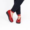 Vily Red Women's Shoes Platforms Fly London    