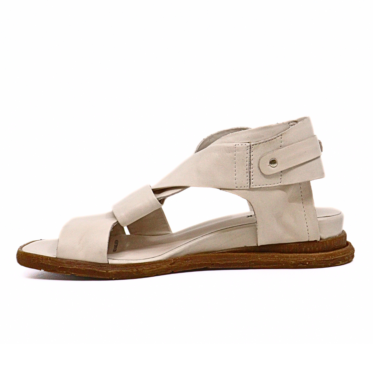 Cross & Band Softy Sandal Ivory Women's Sandals All Black    