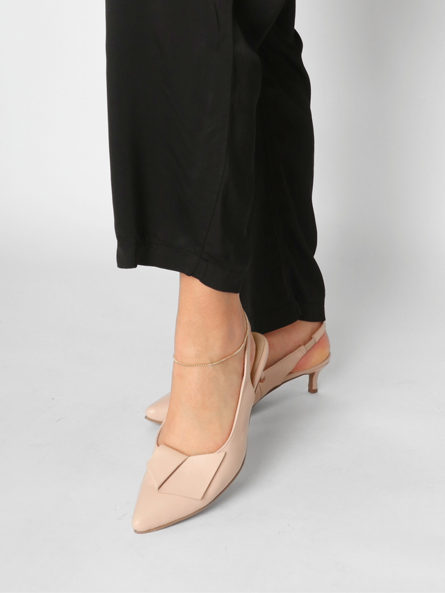 FlatBow Kitten Pink Women's Shoes Heels All Black