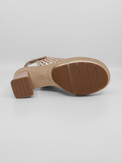 Bimba Rejilla Bronze Women's Sandals Heels Homers