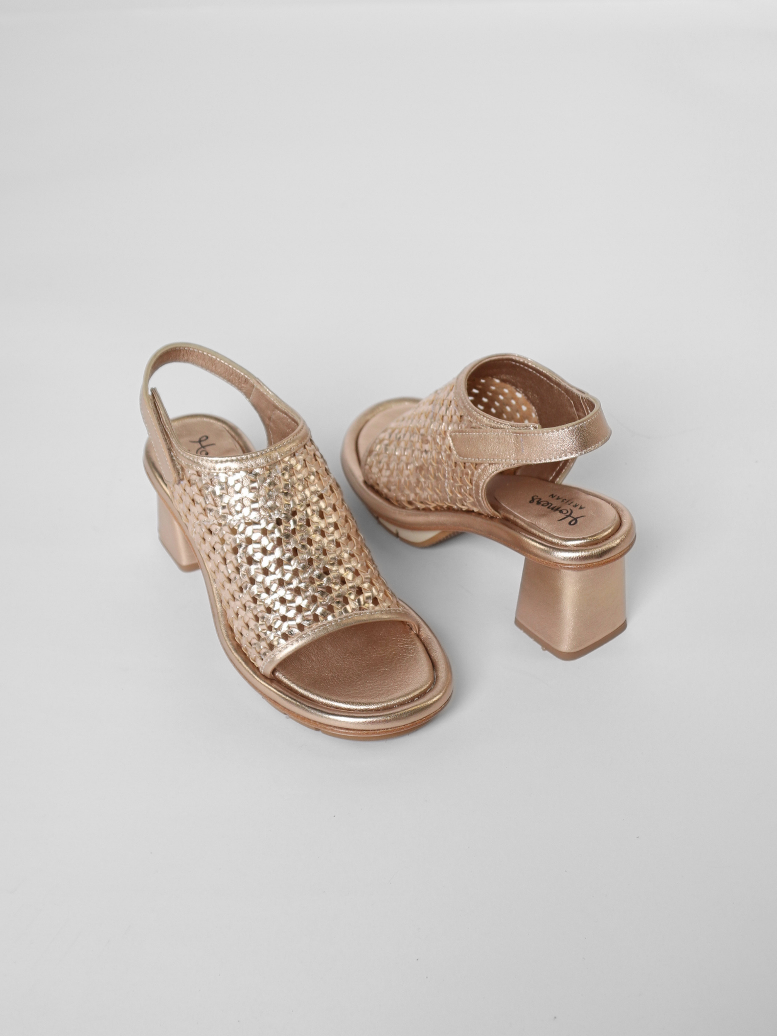 Bimba Rejilla Bronze Women's Sandals Heels Homers