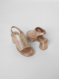 Bimba Rejilla Bronze Women's Sandals Heels Homers