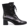 Women's heeled leather bootie INES DELICE BLACK by REGARDE Le CIEL