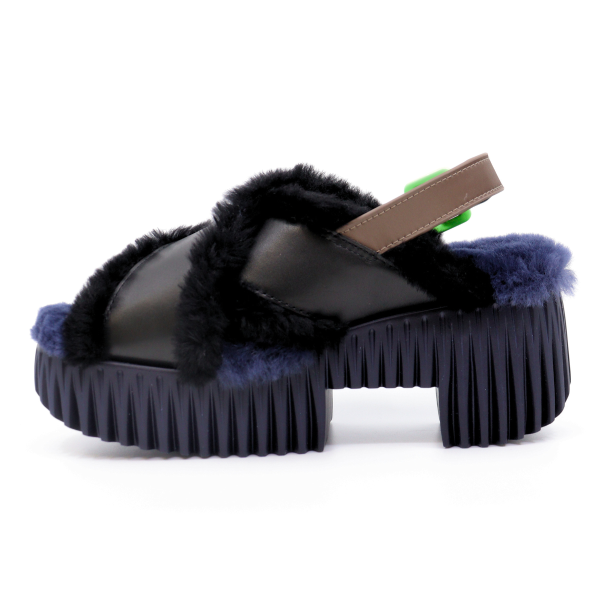 Plia Puffy Black Women's Sandals Platforms 4CCCCEES    