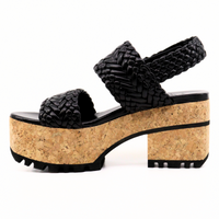 Venice Espiga 14 Black Women's Sandals Platforms Homers    