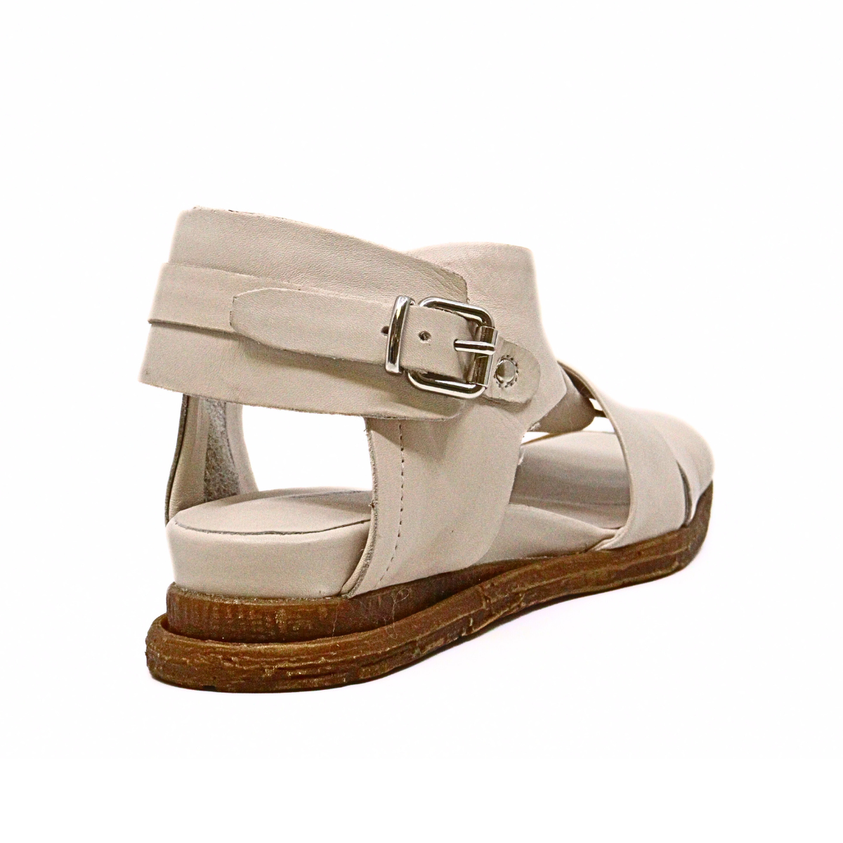 Cross & Band Softy Sandal Ivory Women's Sandals All Black    