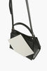 Women's modern leather handbag SQUARE INSERT WHITE by ALL BLACK