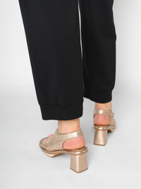 Bimba Rejilla Bronze Women's Sandals Heels Homers