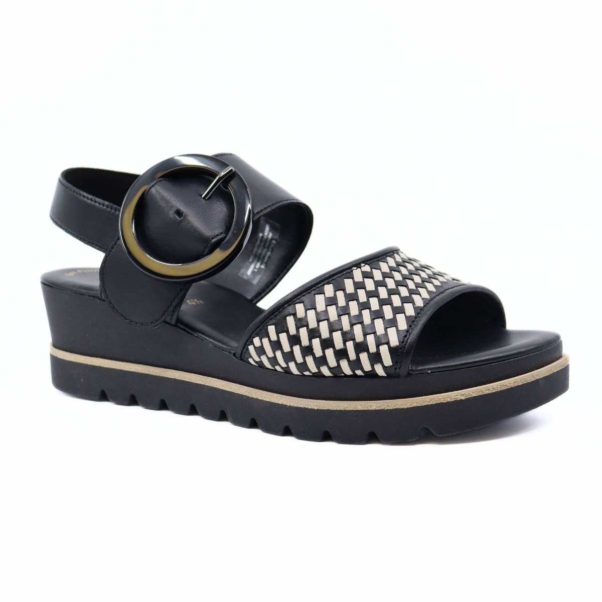 Sandal Wedge Schwarz/Panna Women's Sandals Heels Gabor