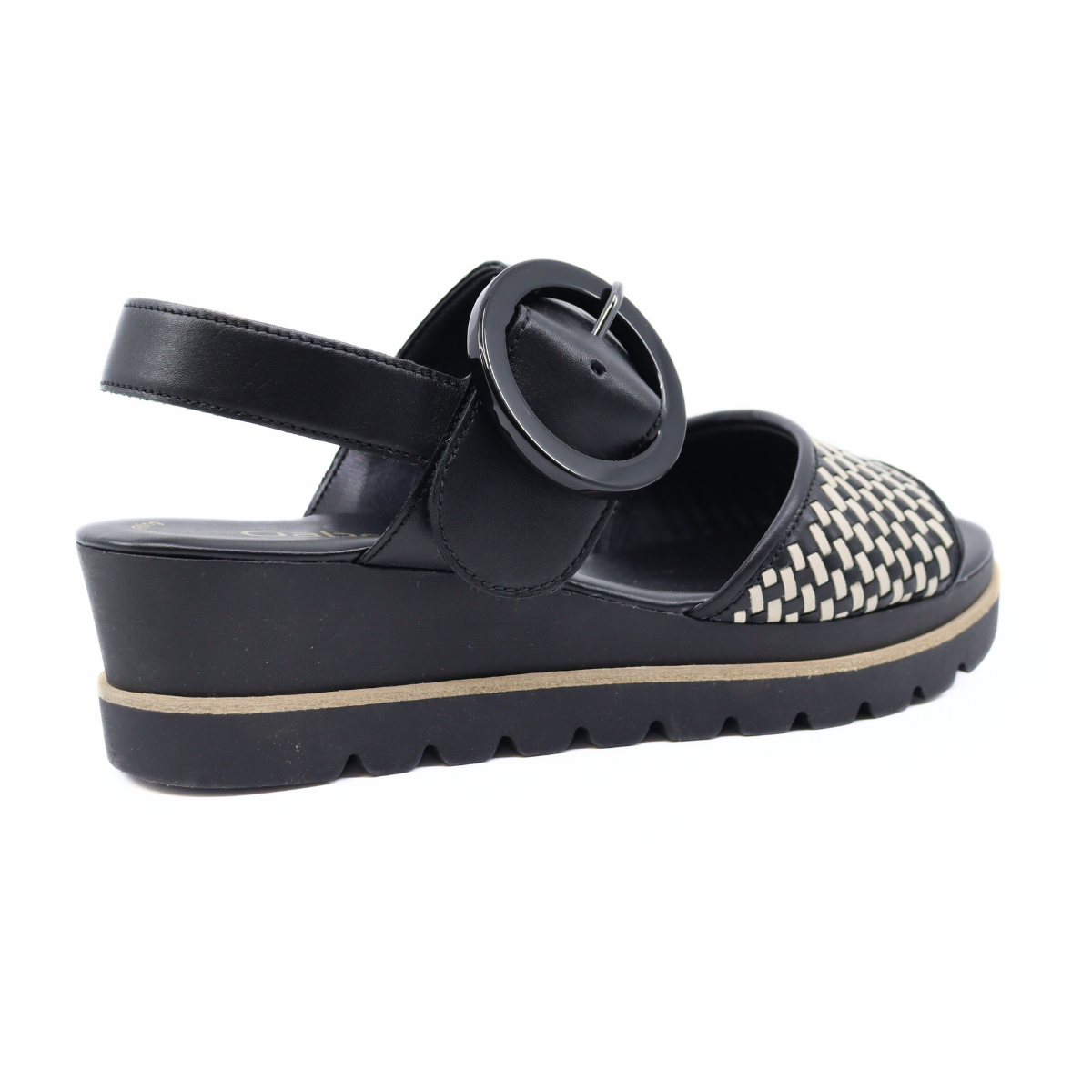 Sandal Wedge Schwarz/Panna Women's Sandals Heels Gabor