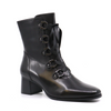 Women's heeled leather bootie INES DELICE BLACK by REGARDE Le CIEL
