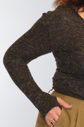 Wrap Top Black Women's Tops Cossac