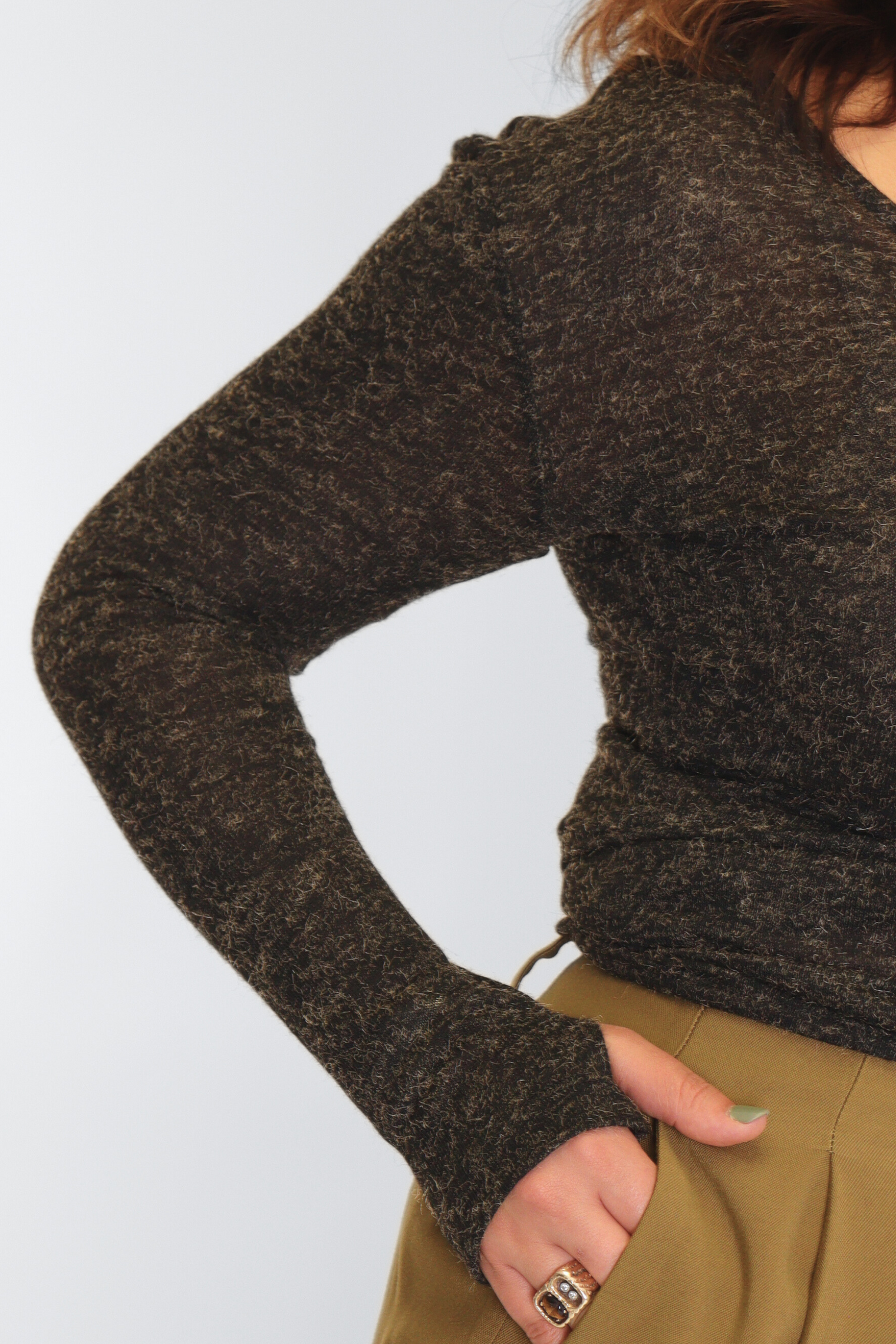 Wrap Top Black Women's Tops Cossac